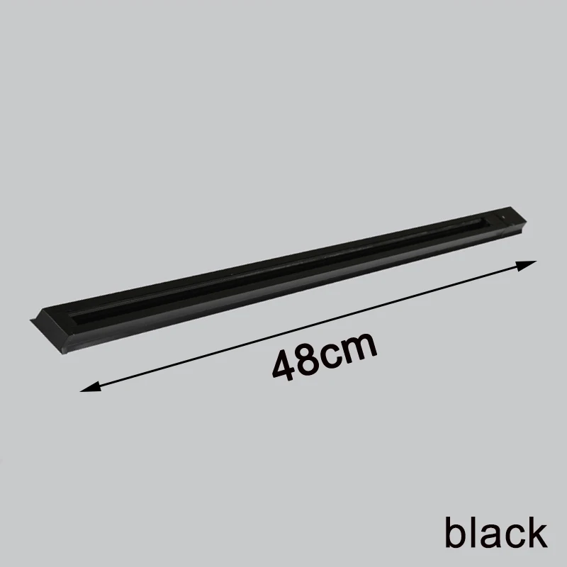 track rail-black GU10 bulb LED Track Light Spot Light Ceiling Mounted Rail Track Lamp Decorative Led spotlight Track Lighting for Shop - Испускаемый цвет: track rail-black
