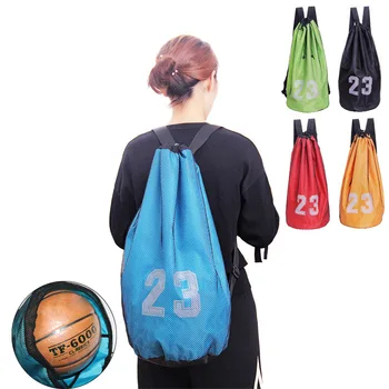

Wholesale Sports Ball Backpack Basketball Football Storage Net Bag Training Ball Mesh Bag G66
