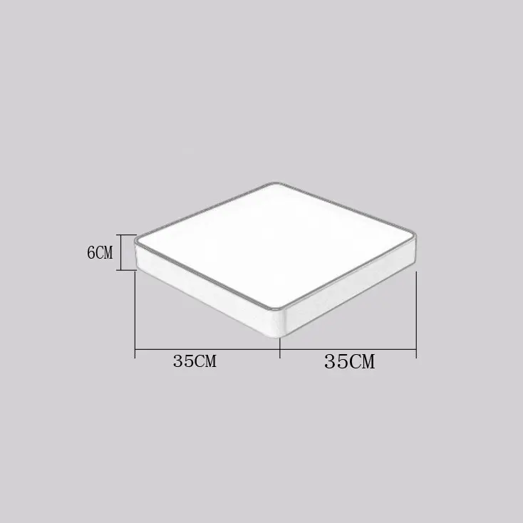 Деревянный цвет/черный/белый опционально, квадратный потолочный светильник для спальни потолочный светильник. Диаметр 35 см 25 Вт, AC90-265V