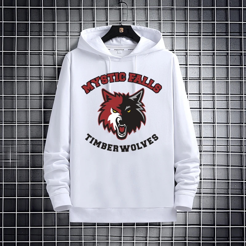 

"The vampire diaries" ms printing leisure hooded fleece street qiu dong couples harajuku women's hip-hop clothing in the 90s