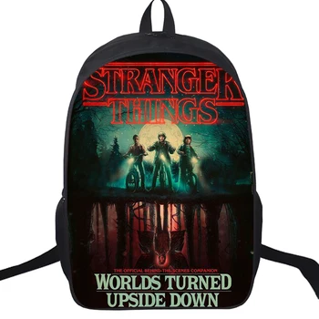 

New Stranger Things Backpack 16 Inch School Bags For Children Casual Teenagers Backpack Men Women's Travel Capacity Bags