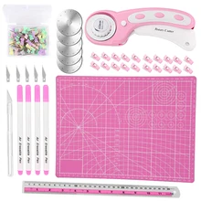 Nonvor Rotary Cutter Tools Set With Cutting Mat Blades Patchwork Ruler Carving knife Quilting Leather Sewing Kit Positioning pin