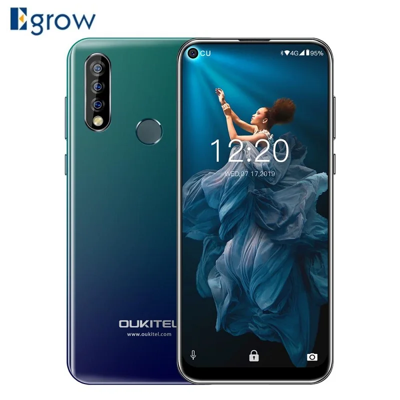 Oukitel C17 Pro Android 9,0 MT6763 4 Гб 64 Гб мобильный телефон 6,35 ''19,5: 9 Face ID 3900 мАч 13 МП Тройная камера 4G смартфон