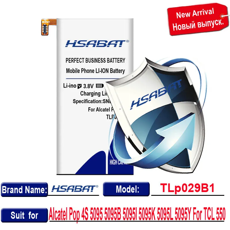 HSABAT 0 цикла 4200 мА/ч, TLp029B1 Батарея для Alcatel Pop 4S 5095 5095B 5095I 5095K 5095L 5095Y для TCL 550 Аккумулятор