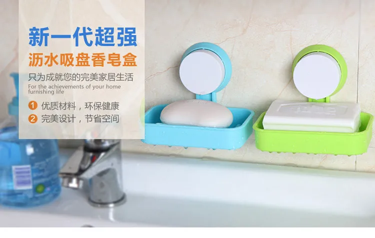 Sucker Soap Dish Hole Punched Wall Hanging Creative Double Layer Toilet Large Size Household Soap Box Water Draining Soap Holder