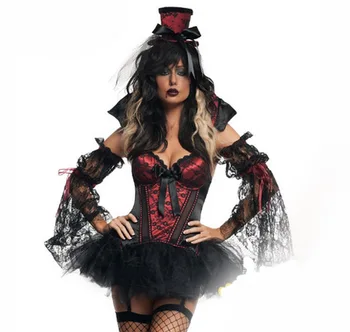 

Dancing Stage Costumes Vampire Queen Party Dress DS Stage Fairy Demon Witch Costume Halloween Costume Ghost Festival Sportswear
