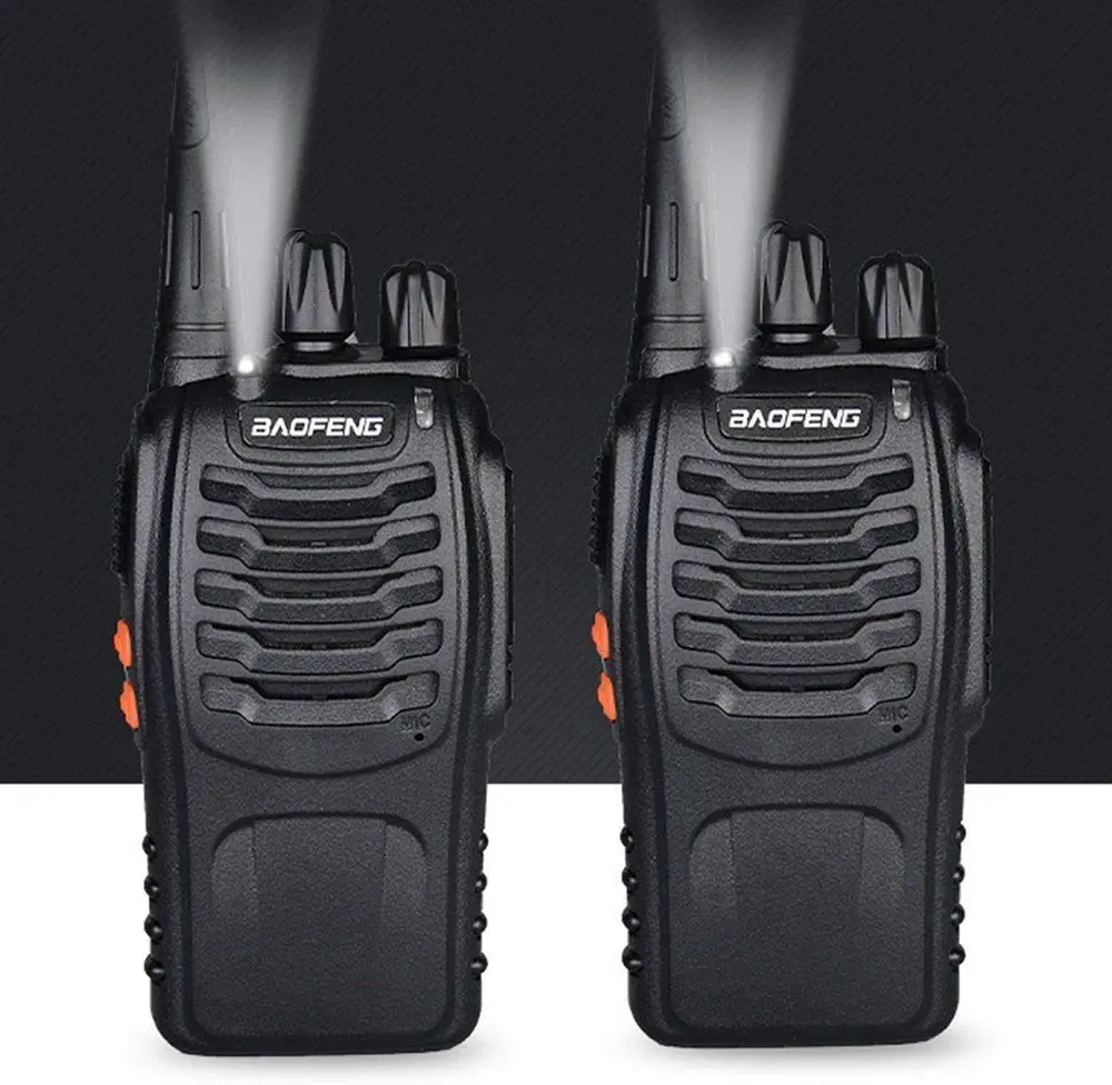 BAOFENG BF-888s Radio Walkie Talkies UHF Rechargeable 5W Handheld 400-470MHz 16CH Two Way CB with Flashlight and Earpiece talkie