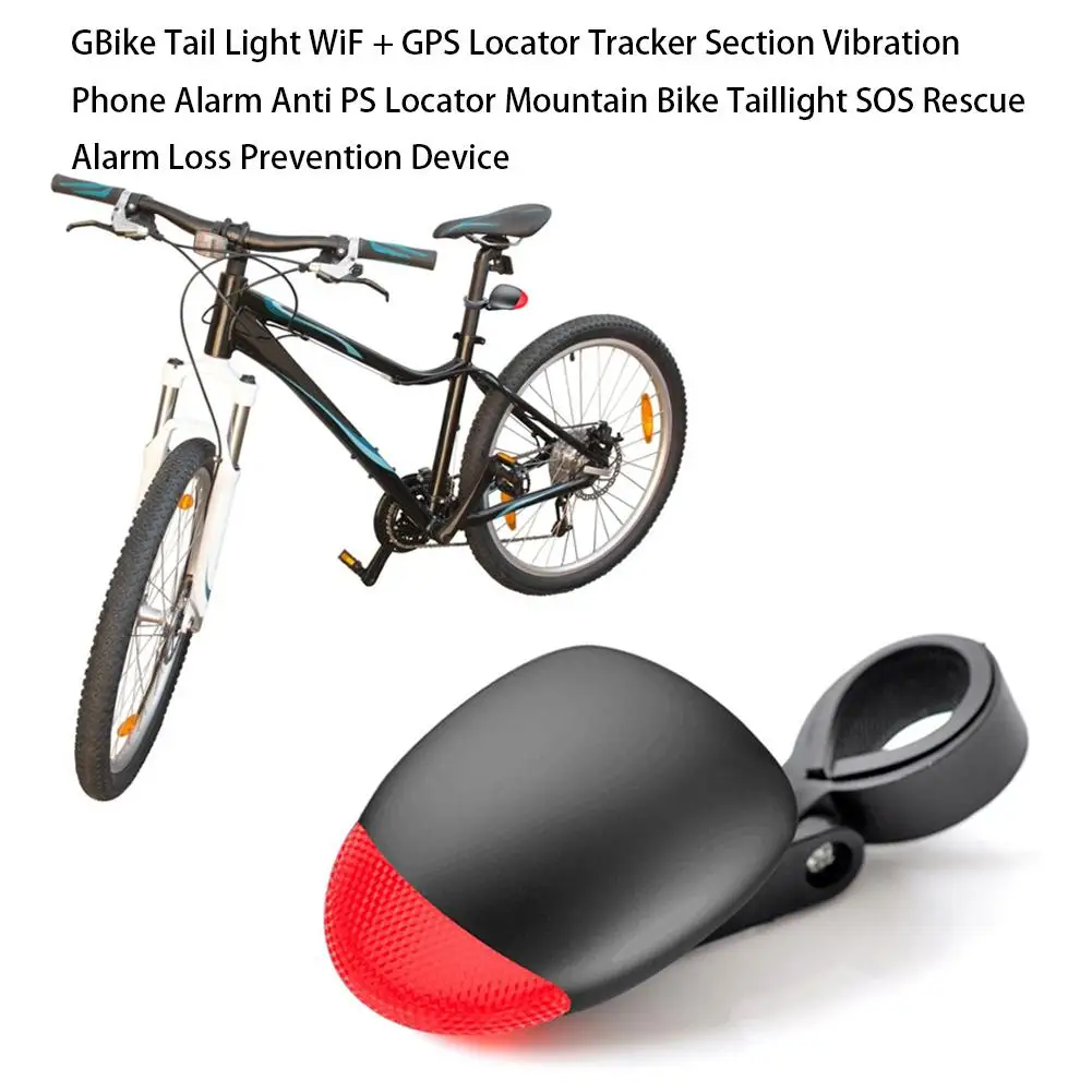  Fahrrad GPS Locator Mit LED Licht Mountainbike Rückleuchten SOS Rettungs Alarm Anti Verloren Gerät 