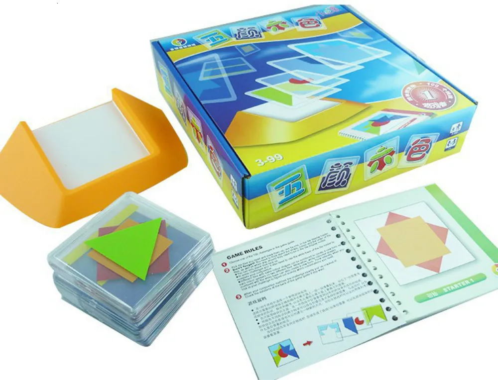 100 вызов цвет код головоломка игра Танграм пазл, пазл развития ребенка логика космический ридер умения игры вечерние настольные игры