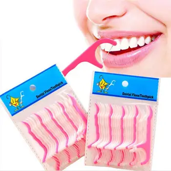 

75PC Hot Quality Dental Floss Teeth Stick Tooth Picks Interdental Brush Interdental Brush Clean Toothpick Flosser With Bag TSLM1