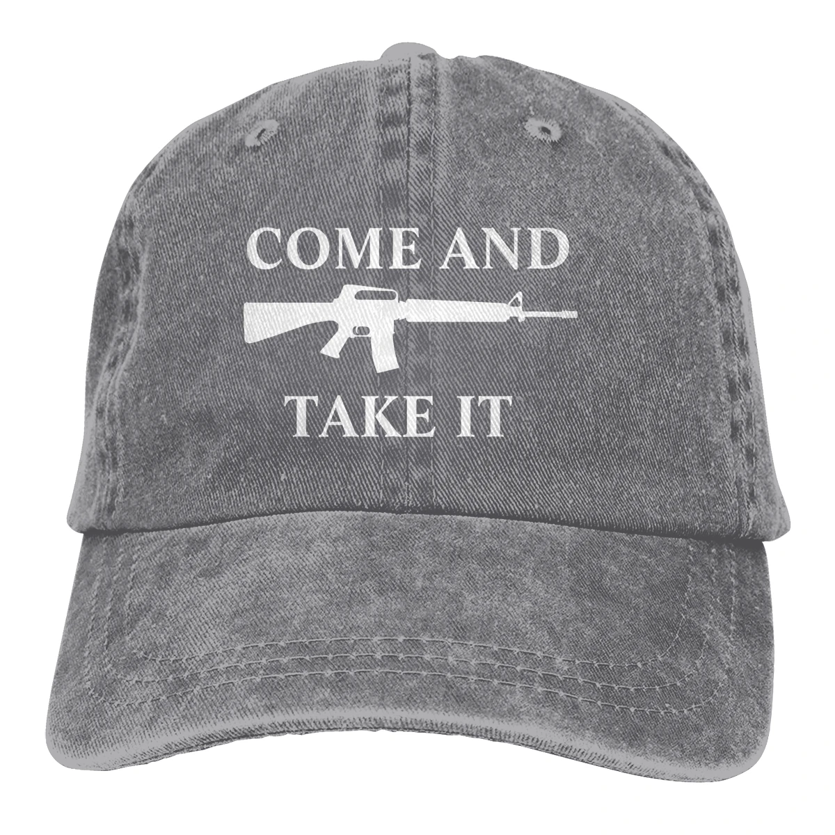 Come and take it Casquette черного цвета в стиле унисекс для мужчин и женщин из джинсовой ткани Strapback Бейсбол Кепки регулируемые клюшки для гольфа шляпа для папы