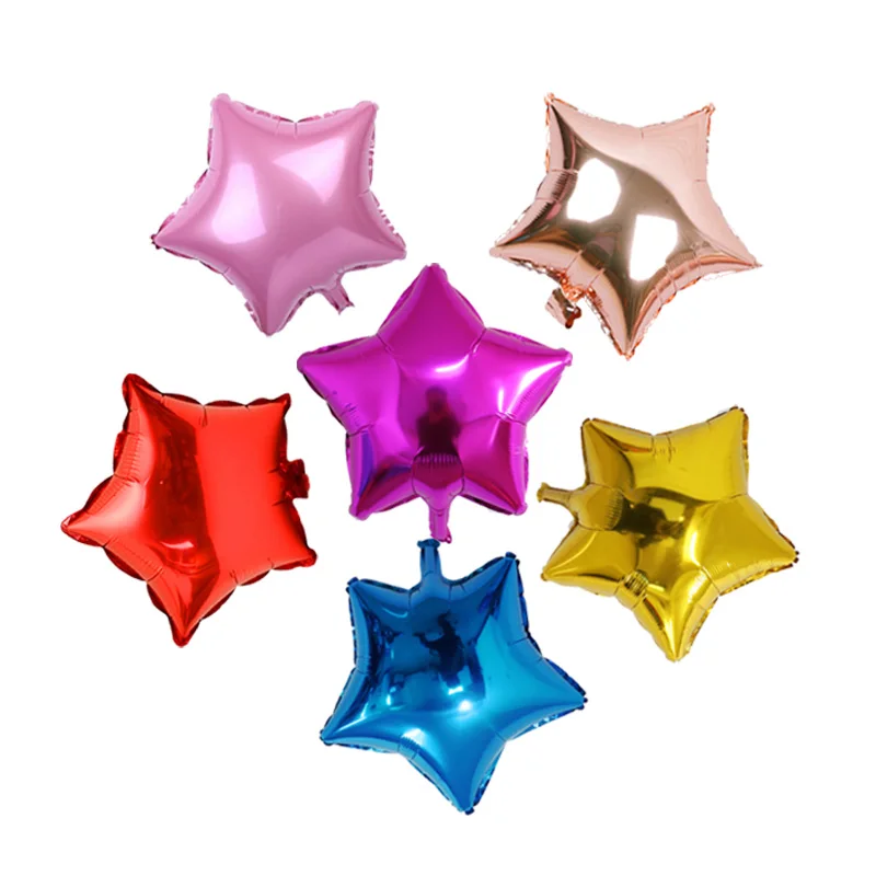 5 шт. фольгированные воздушные шары с пятиконечными звездами 18 дюймов | Дом и сад