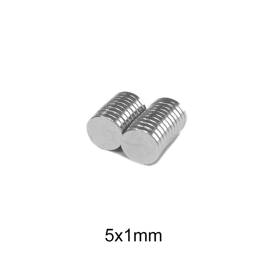 

100/200/500/1000/2000PCS 5x1 Mini Small Round Magnets N35 Circular Search Magnet Strong 5x1mm Permanent NdFeB Magnets Disc 5*1