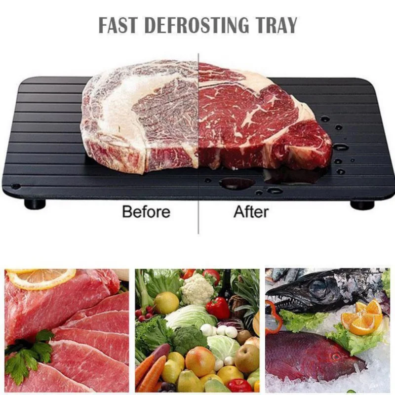 

Domestic Defrost Tray Kitchen Tool Durable Alloy Defrosting Tray Practical No Need For Electricity High Capacity Tray N