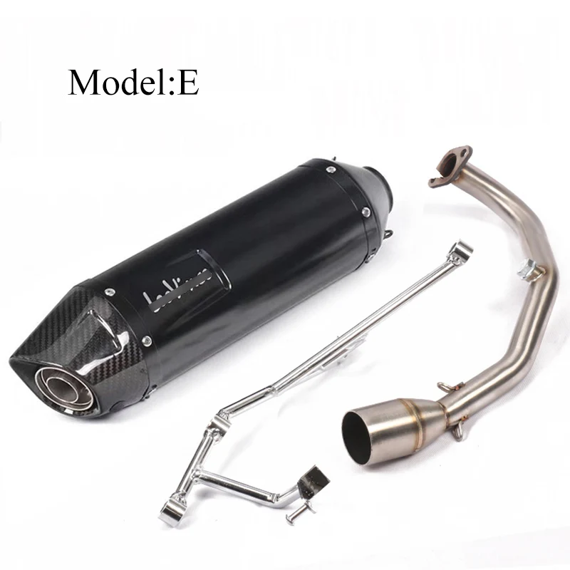 Для SYM GR125 GR150 125CC 150CC выхлопная система мотоцикла передняя Соединительная труба с Глушитель Трубы весь комплект трубы скольжения на - Цвет: E