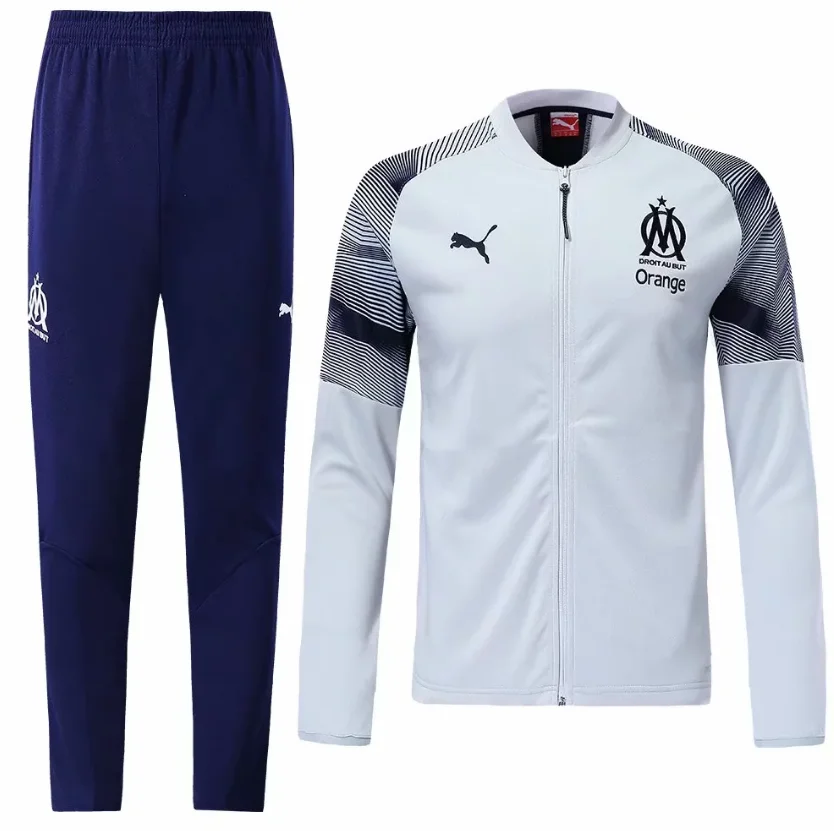 training Jacket coat Marseille Soccer jersey 19/20 Marseille Maillot PAYET THAUVIN AC PSG Jacket kit football jersey - Цвет: Jacket