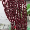 Wholesal Natural 4mm AAA Brazil Red Garnet Smooth Round Loose Beads For Making Jewelry DIY Stone Necklace Strand 15" Mikubeads 3