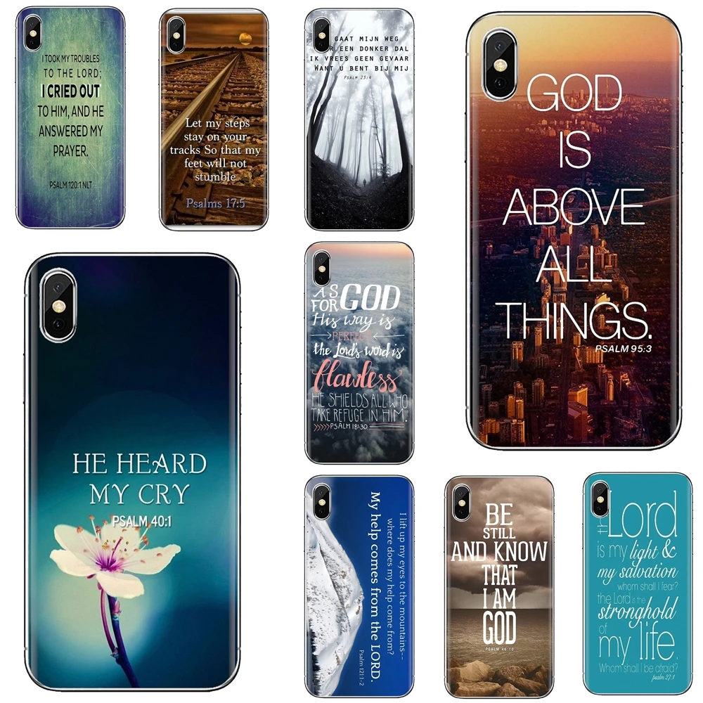 Мягкий чехол Psalms-книга библейских цитат для Huawei P8 P9 P10 P20 P30 P Smart 2019 Honor Mate 9 10 20 8X 7A 7C