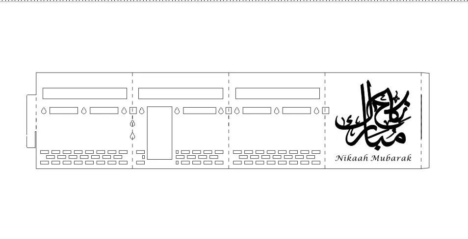 Мубарак паломническая лазерная резка kaaba сувенирные коробки - Цвет: Nikaah Mubarak