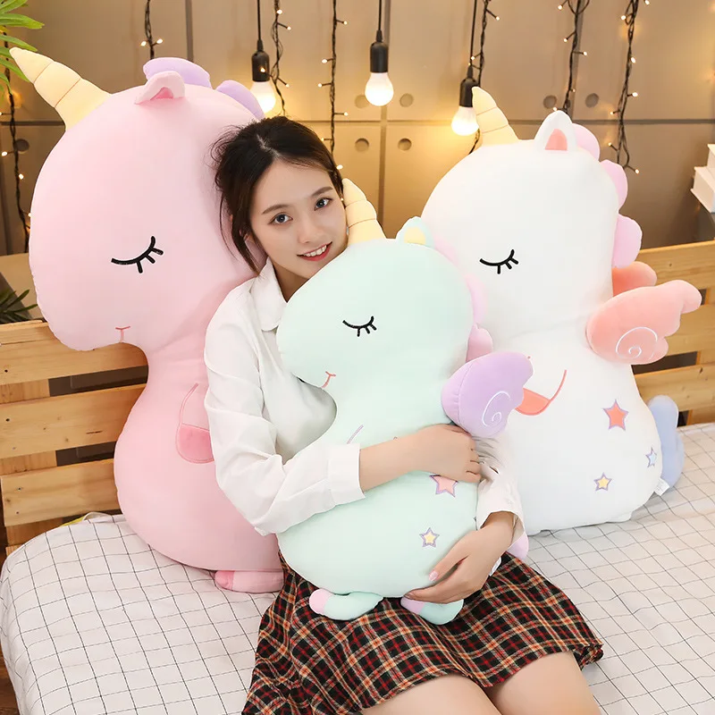 Large High Quality Soft Unicorn Plush Toy Sofa Pillow Blanket Girl Gift Toy of Children Home Decoration photo