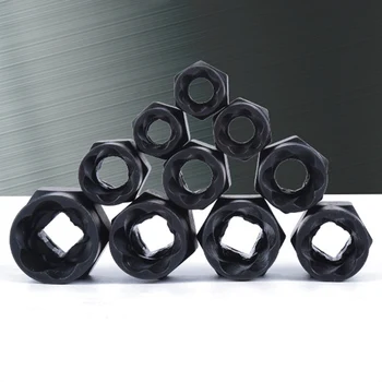 

10pcs/Set Damaged Bolts Nuts Screws Remover Extractor Removal Tools Set Threading Tool Kit Black Nuts