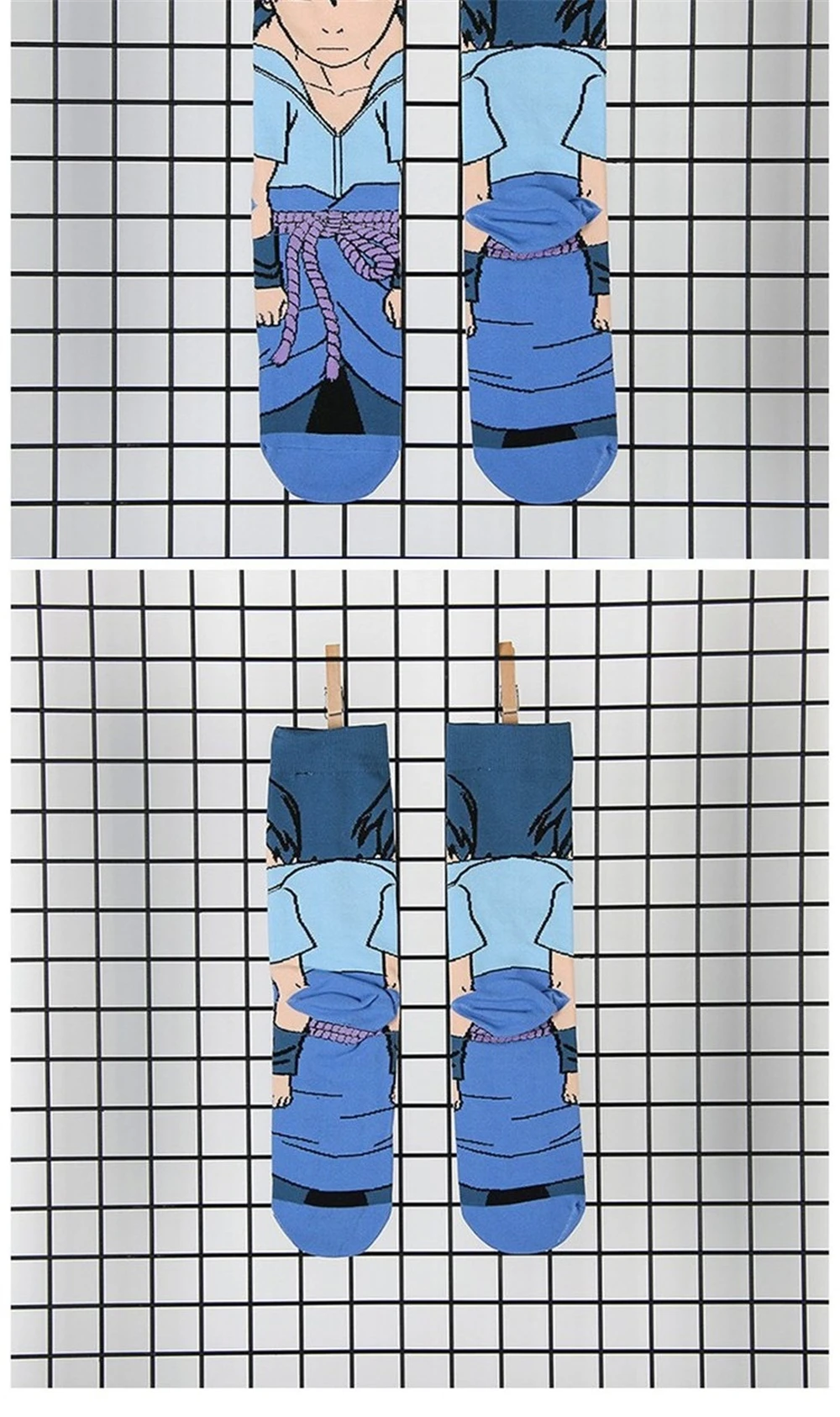 Men's Autumn Winter Cartoon Naruto Sasuke Dragon Z Ball Son Goku One Piece Luffy Cotton Happy Socks Japanese Anime Funny Socks