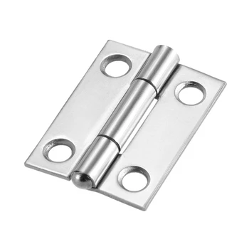 

uxcell 0.98" Hinge Silver Door Cabinet Hinges Fittings Brushed Chrome Plain 10pcs