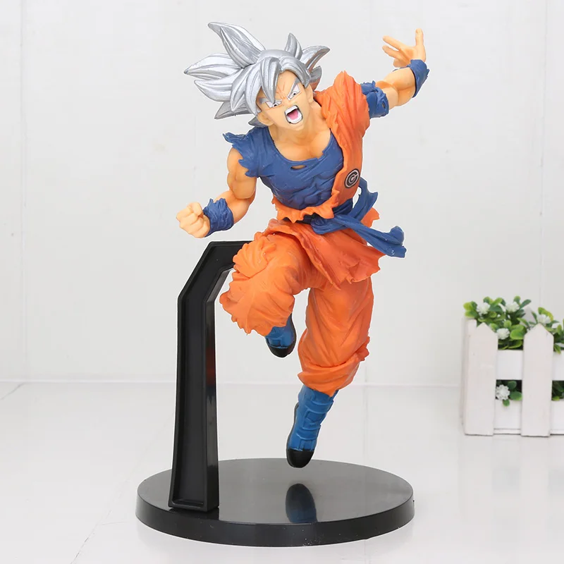 DXF dragon ball Z super sayian son Goku Ultra Instinct Goku Migatte No Gokui dragon ball серебро gokou ПВХ Фигурки игрушки - Цвет: 2730 23cm