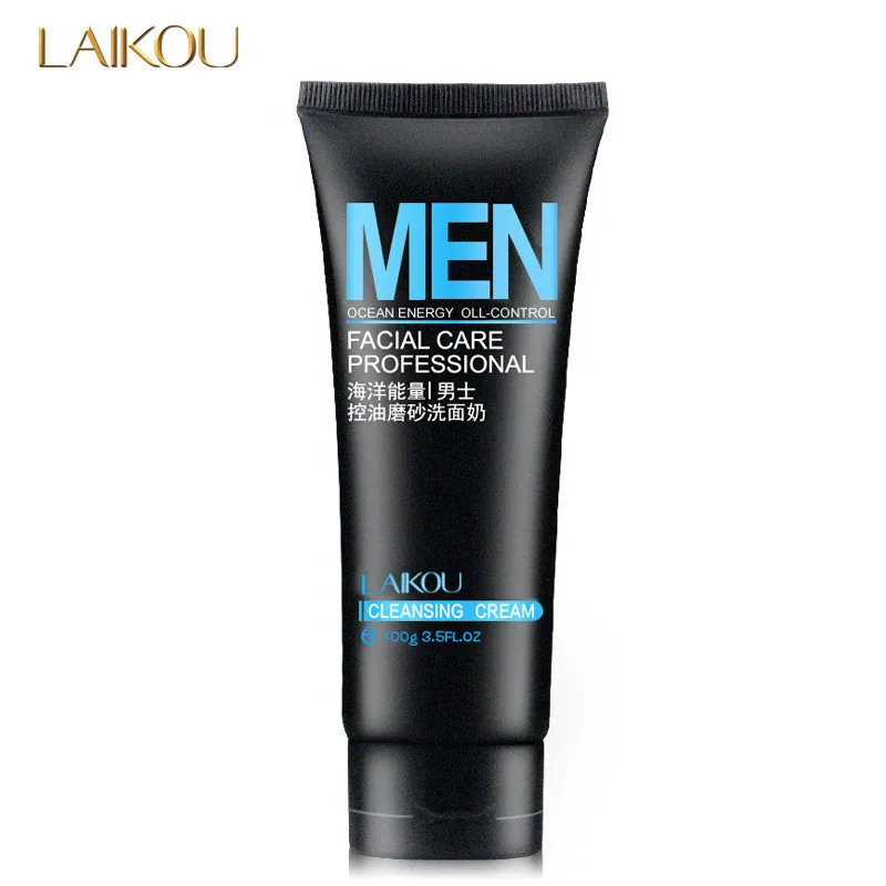 

LAIKOU Face Washing Men Product Face Cleanser Facial Scrubs Natural Face Wash &Cleanser for Oily and Acne Prone Skin Oil Control
