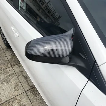 

For Vios Car Side Door Rearview Mirror Cover Protect Frame Cover Trim Carbon Fiber OX Horn Shell For Toyota Yaris Yarisl Vios FS