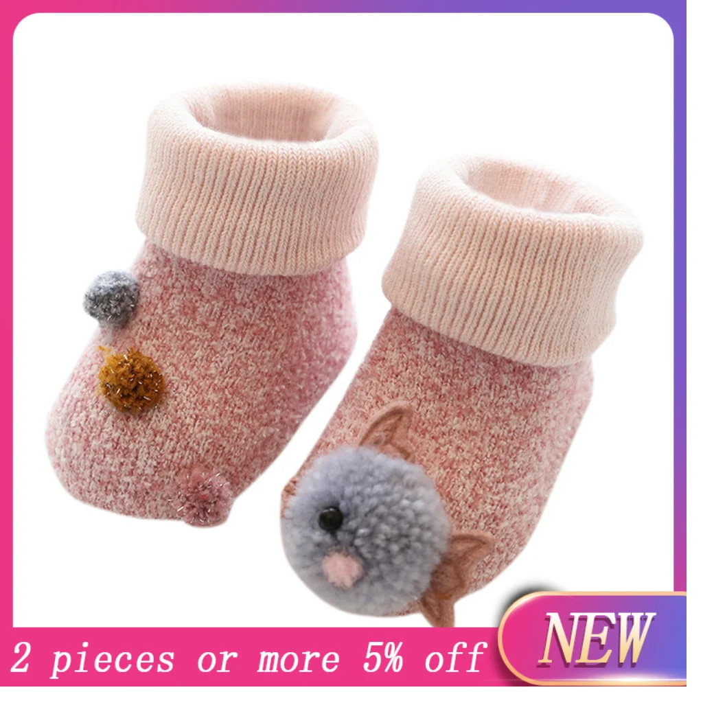 Baby socks New hot sale Toddler Kids baby Boys Girls Cartoon 3D Animal Anti-Slip Knitted Warm Socks Infant Winter socks#N5