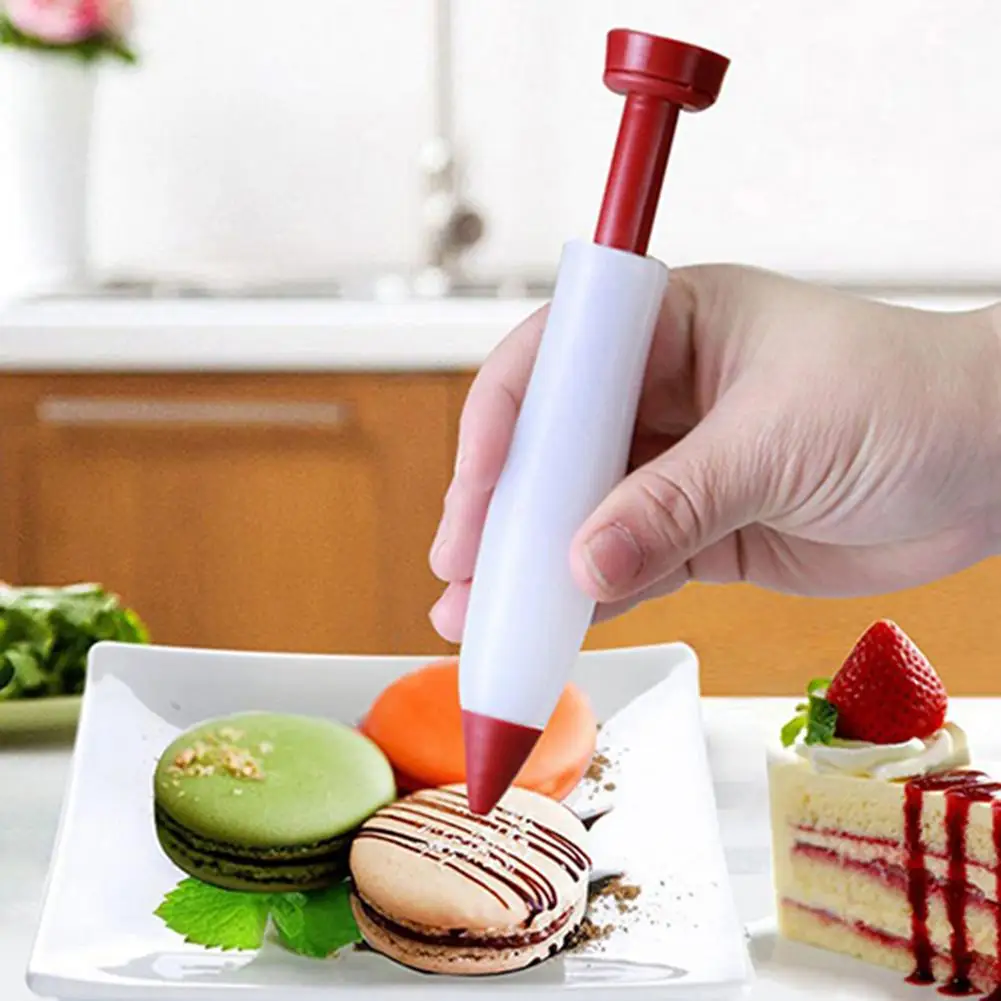

Silicone Fondant Cake Pen Pastry Icing Writing Syringes Baking Decor Kitchen DIY