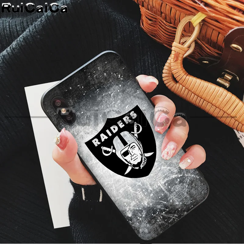 RuiCaiCa Oakland Raiders покупателей высокое качество чехол для iPhone X XS MAX, 6, 6 S, 7, 7 plus, 8, 8 Plus, 5 5S XR 11 11pro