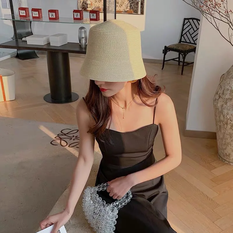 Women Summer Foldable Straw Sun Hat Panama Boater Floppy Bucket Hat Female Outing Visor Holiday Cool Beach Weave Bob Caps beach hat,women sun hat
