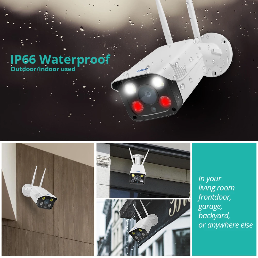 KERUI 2.0MP 1080P Tuya Smart life беспроводная уличная безопасность WiFi ip-камера Full HD IP66 Водонепроницаемая камера видеонаблюдения CCTV
