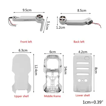 

Left Right Front Rear Arm Upper Lower Shell Middle Frame for D-JI Mavic Mini Kit R91A