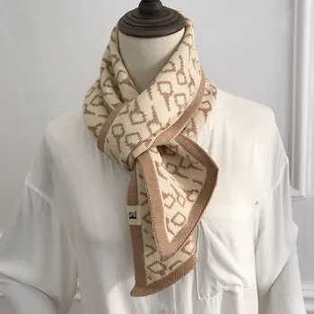 

YILIAN Lengthen Scarf Knit Luxury Brand 2020 New Scarf Women Winter Scarf 150x13cm Skinny Small Scarf Female Neckerchief Scarf