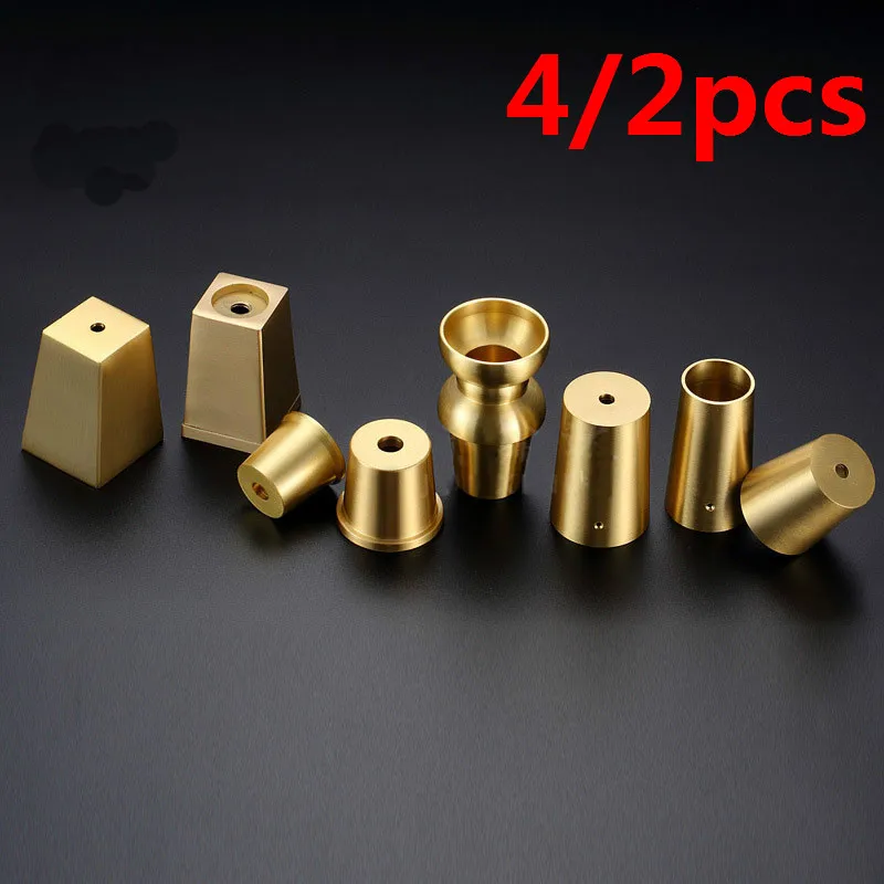 4/2pcs Furniture Cups Covers Protectors Legs Feet Brass Table Carbinet Couch Color | Обустройство дома