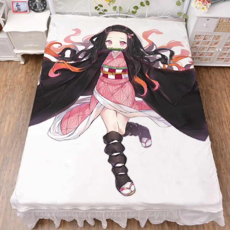 March обновление японского аниме Demon Slayer: Kimetsu no Yaiba Сексуальная девочка кровать молочное волокно лист и одеяло летнее одеяло 150x200 см - Цвет: gmzr20