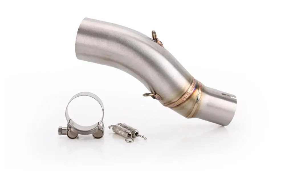 Для Kawasaki Ninja 300 2013 Ninja300 средняя Соединительная труба без выхлопной трубы для мотоцикла средняя труба выхлопная труба аксессуары - Цвет: Серебристый