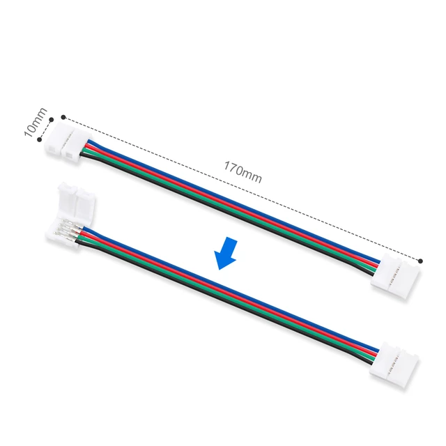 Connecteurs de bandes LED pour RGB RGBW RGBWW 3528 5050, 5 pièces