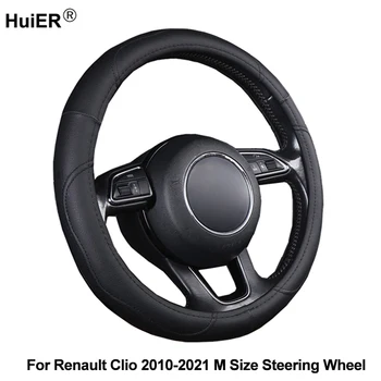 

Car Steering Wheel Cover Wrap Volant For Renault Clio 2010 -2018 2019 2020 2021 M Size Braid on the Steering wheel Funda Volante