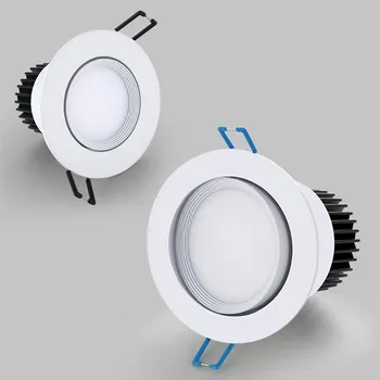 

1pcs led downlight lamp 3w/5w/7w/9w/12w/15w cob led spot AC85-265V ceiling recessed downlights round led panel light