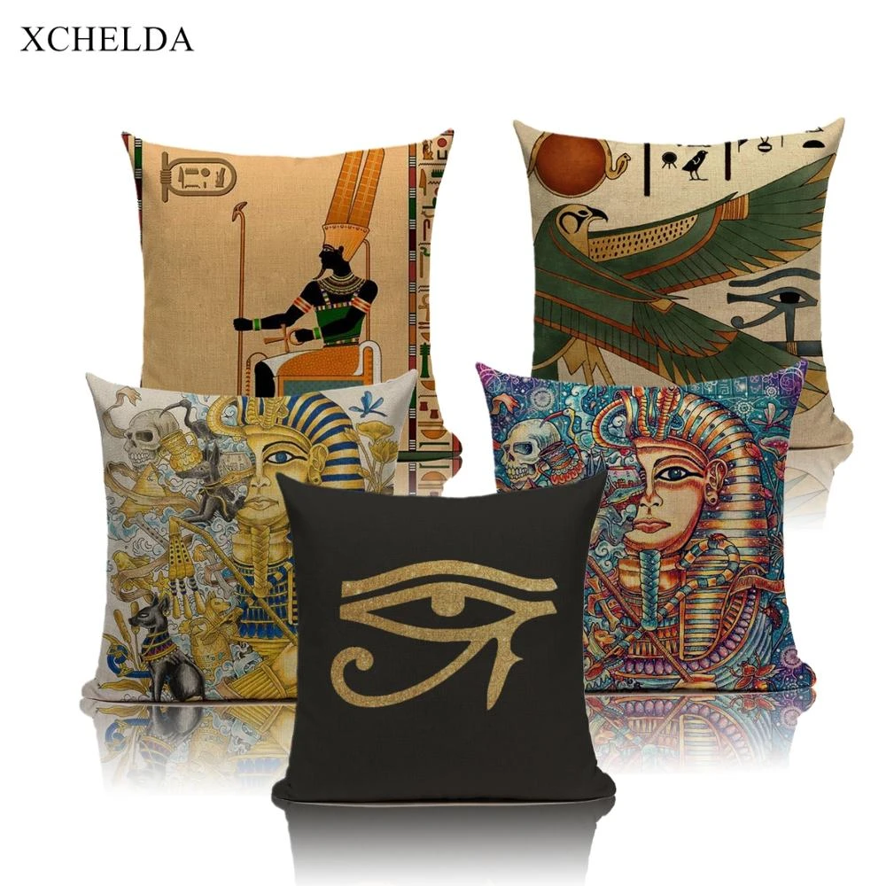 Cushion Cover Egyptian Decor Home Decorative Outdoor Pillow Case