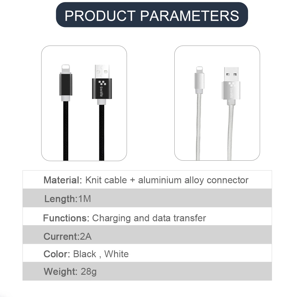 Swalle USB кабель для iPhone XS X 8 7 6 зарядный usb кабель для передачи данных зарядное устройство Micro USB кабель для Android USB TypeC кабели для мобильных телефонов