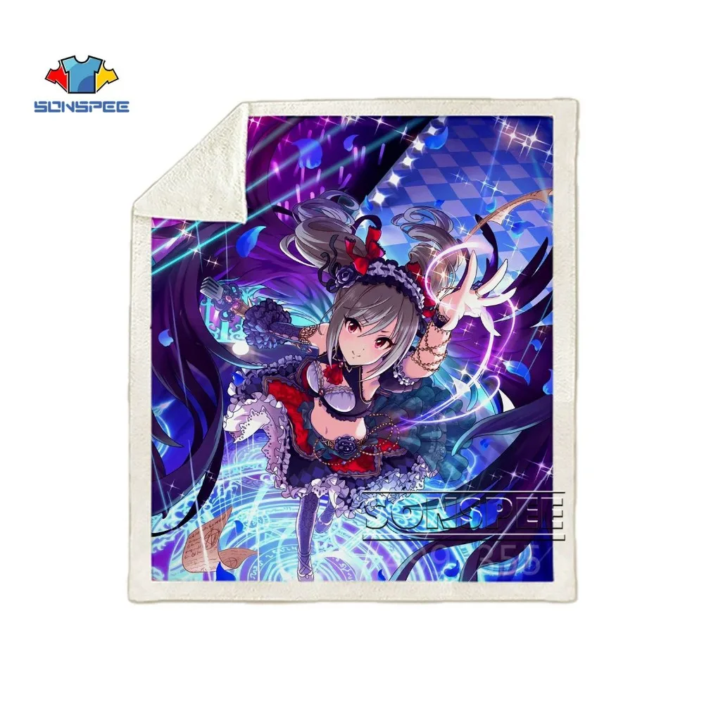 SONSPEE Idol Master Золушка Девушка Дети взрослый 3d принт одеяло Теплый диван одеяло покрывало путешествия постельные принадлежности магазин при фабрике K110