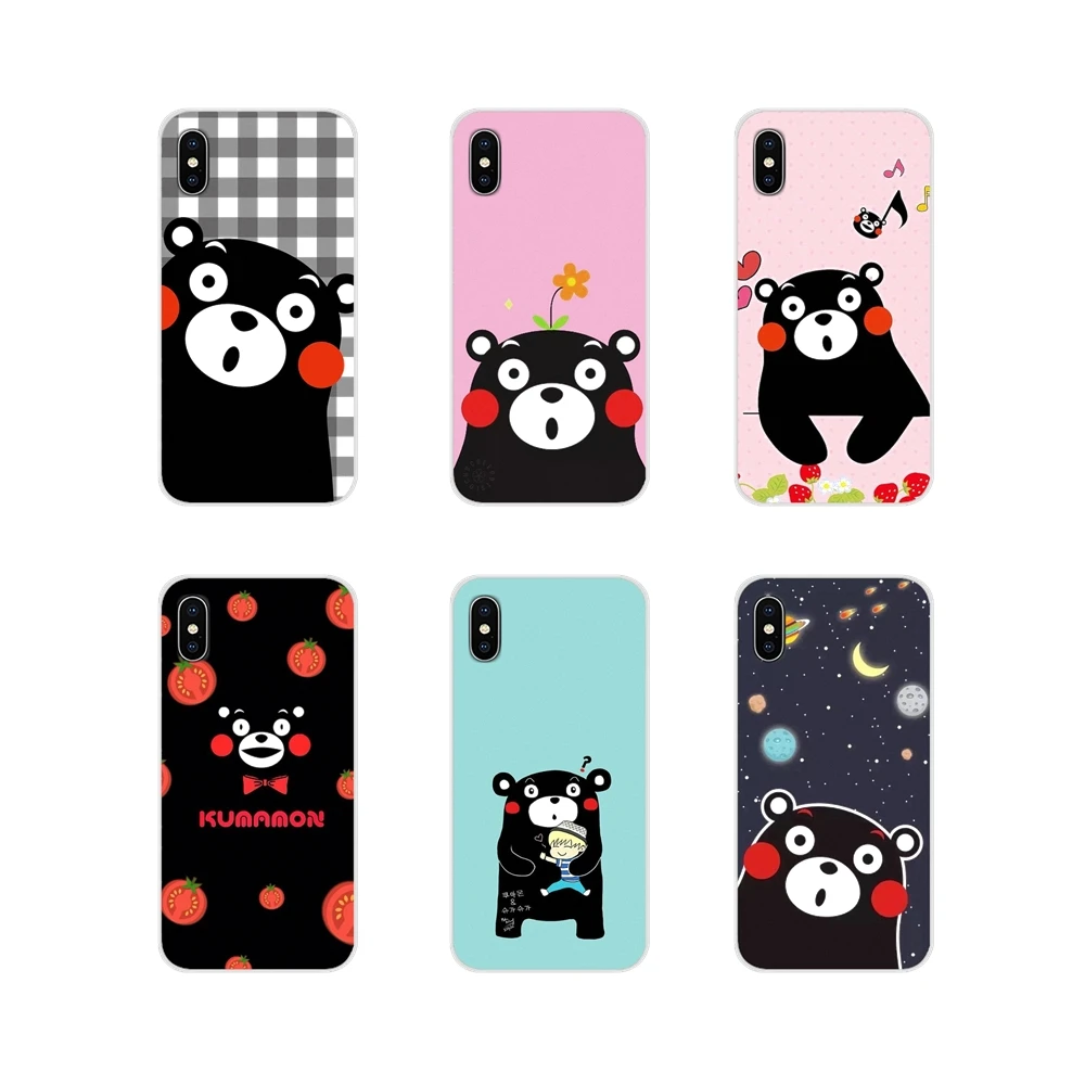 Япония Kawaii Kumamon с милым медведем мягкий прозрачный чехол из ТПУ для Samsung Galaxy J1 J2 J3 J4