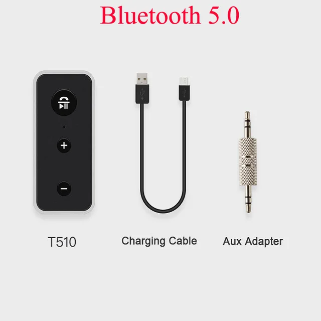 BT510 беспроводной 3,5 мм разъем Bluetooth приемник Bluetooth передатчик адаптер для автомобиля аудио Aux для наушников громкой связи - Цвет: black