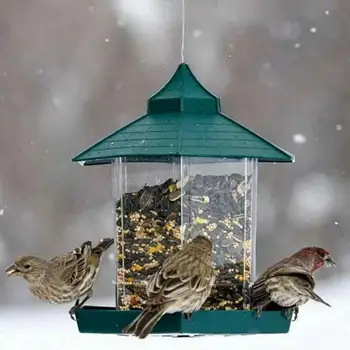 

Hanging Bird Feeder Seeds Peanut Food Container Outdoor Garden Feeding Tool