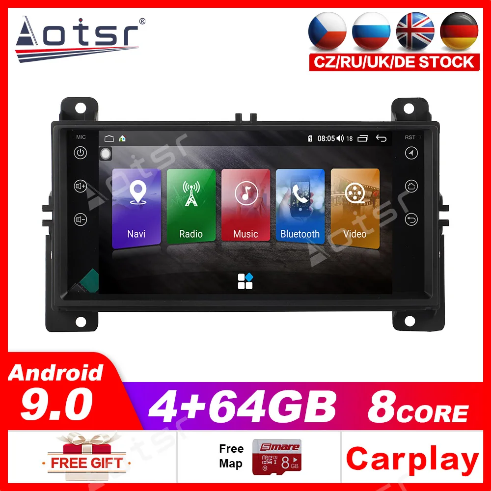 Android 9 0 32 ГБ Автомобильный GPS Navi авто стерео для JEEP Grand Cherokee 2008 2010 магнитофон